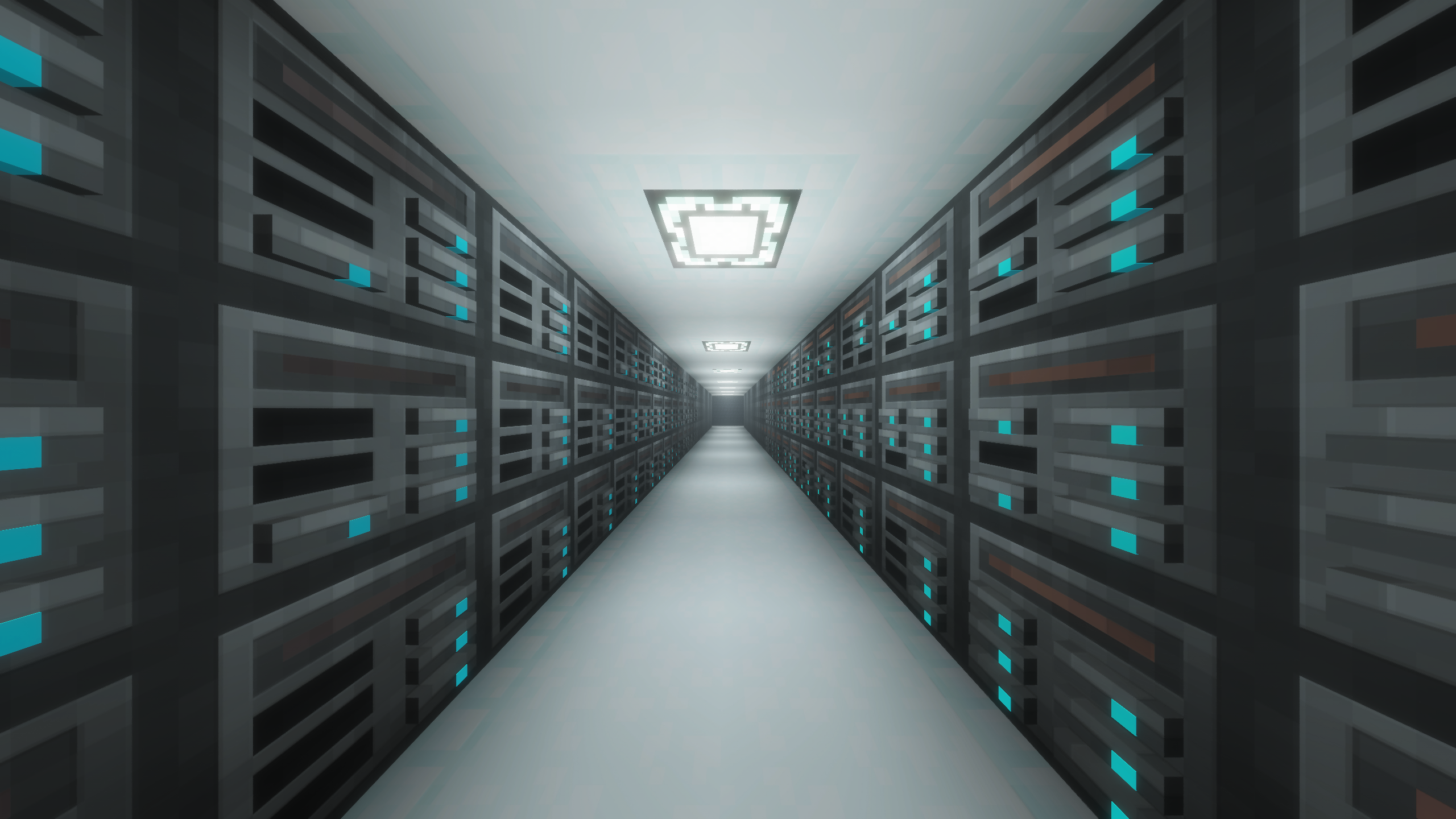 corridor of servers in minecraft